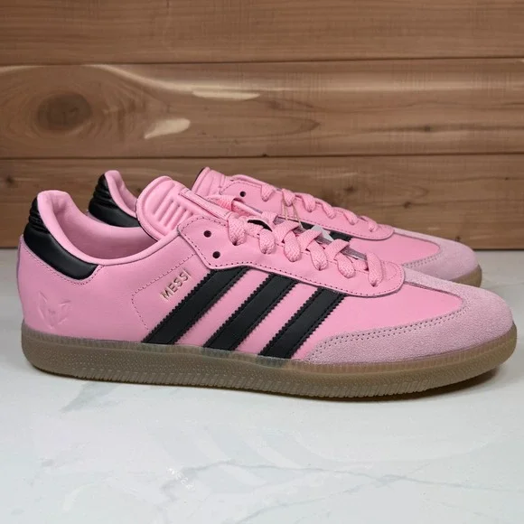 Adidas Samba Messi Football Soccer Shoes Light Pink Suede Men's Size 9.5 - Picture 5 of 13